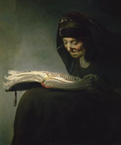 Portret van Rembrandts Moeder door Rembrandt van Rijn